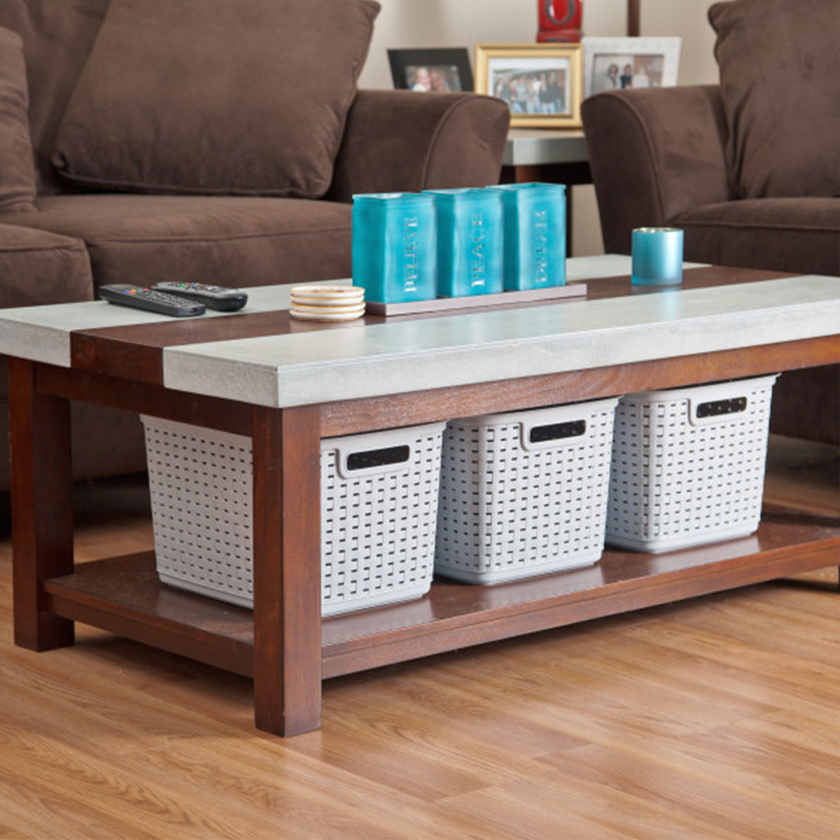 Sterilite Tall Weave Basket, Decorative Storage Bin, Organize the Closet, Bathroom or Classroom (Set of 6)